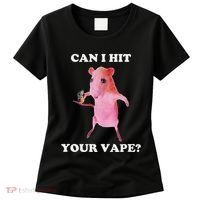 Can I Hit Your Vape Funny Rat Women's T-Shirt thumb 0