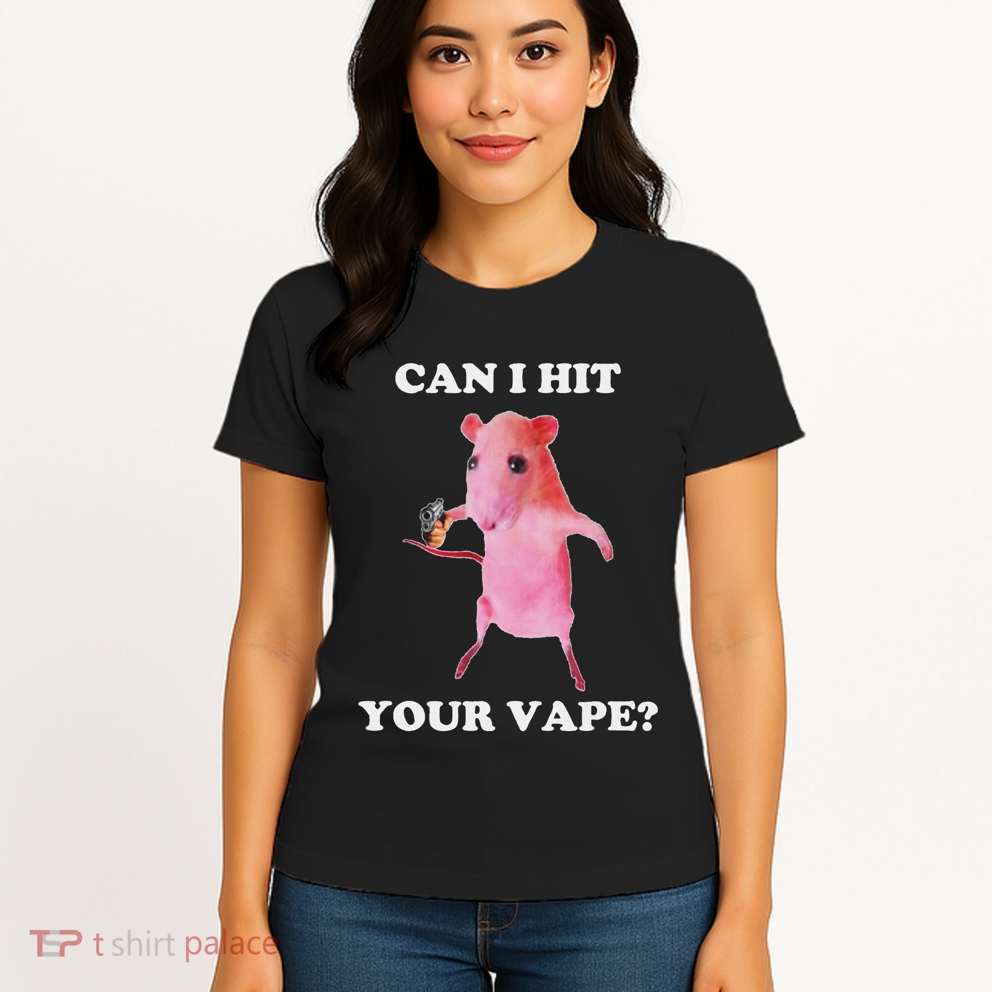 Can I Hit Your Vape Funny Rat Women's T-Shirt