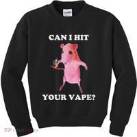 Can I Hit Your Vape Funny Rat Kids Sweatshirt thumb 0