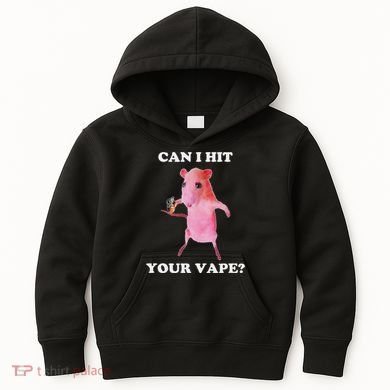 Can I Hit Your Vape Funny Rat Kids Hoodie