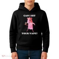 Can I Hit Your Vape Funny Rat Kids Hoodie thumb 4