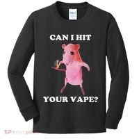 Can I Hit Your Vape Funny Rat Kids Long Sleeve Shirt thumb 0