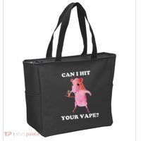 Can I Hit Your Vape Funny Rat Tote Bag thumb 2