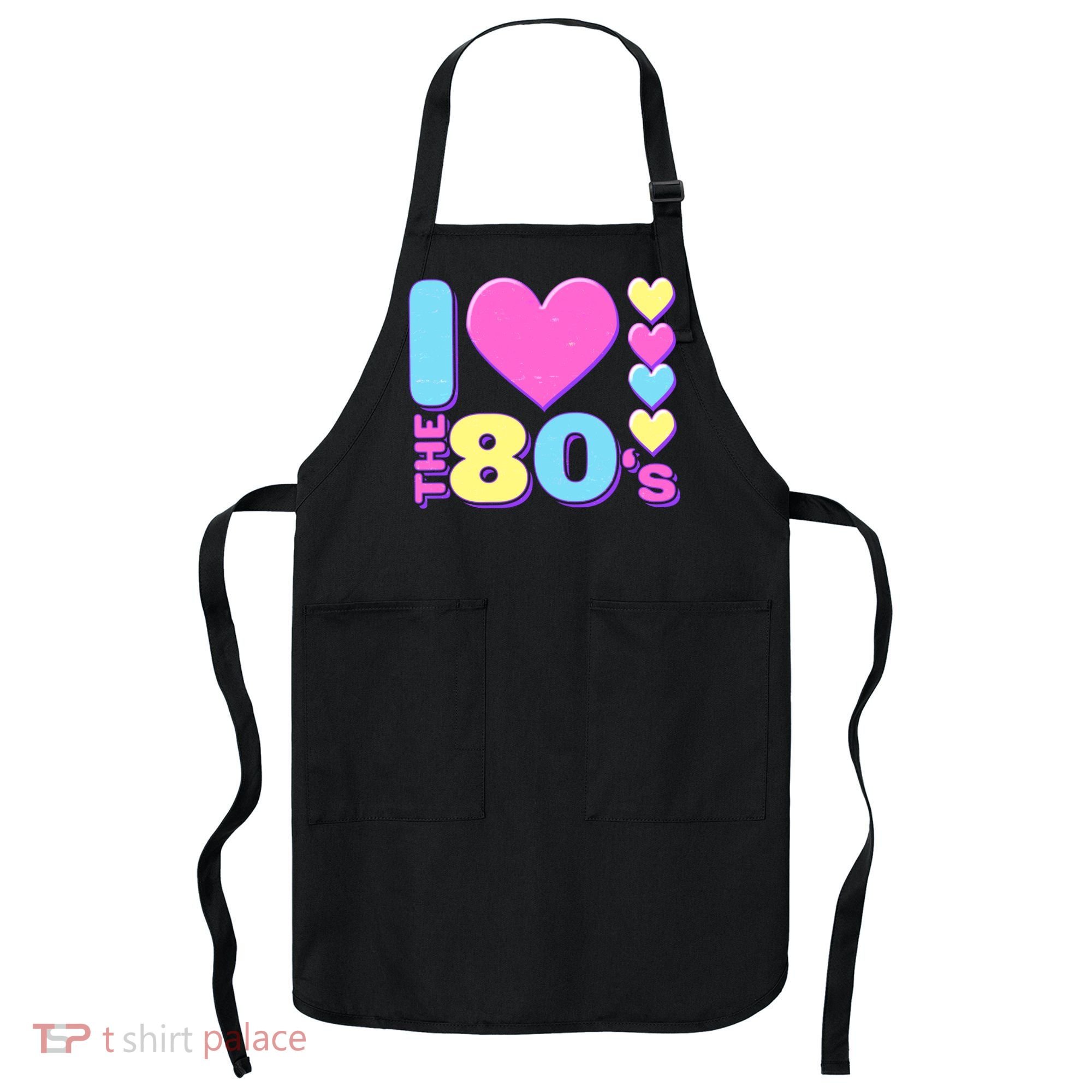 Cute I Heart Love The 80's Apron