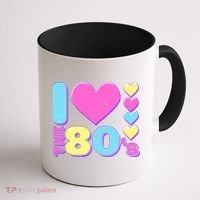 Cute I Heart Love The 80's Coffee Mug thumb 1