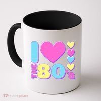 Cute I Heart Love The 80's Coffee Mug thumb 0