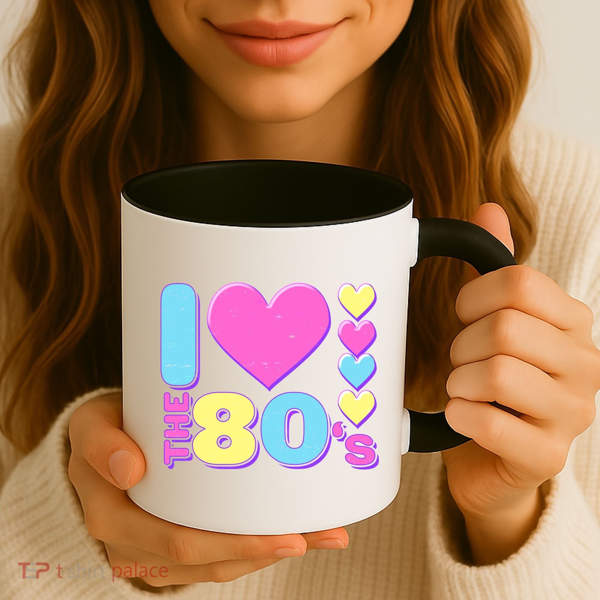 Cute I Heart Love The 80's Coffee Mug