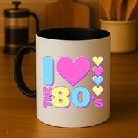 Cute I Heart Love The 80's Coffee Mug thumb 4