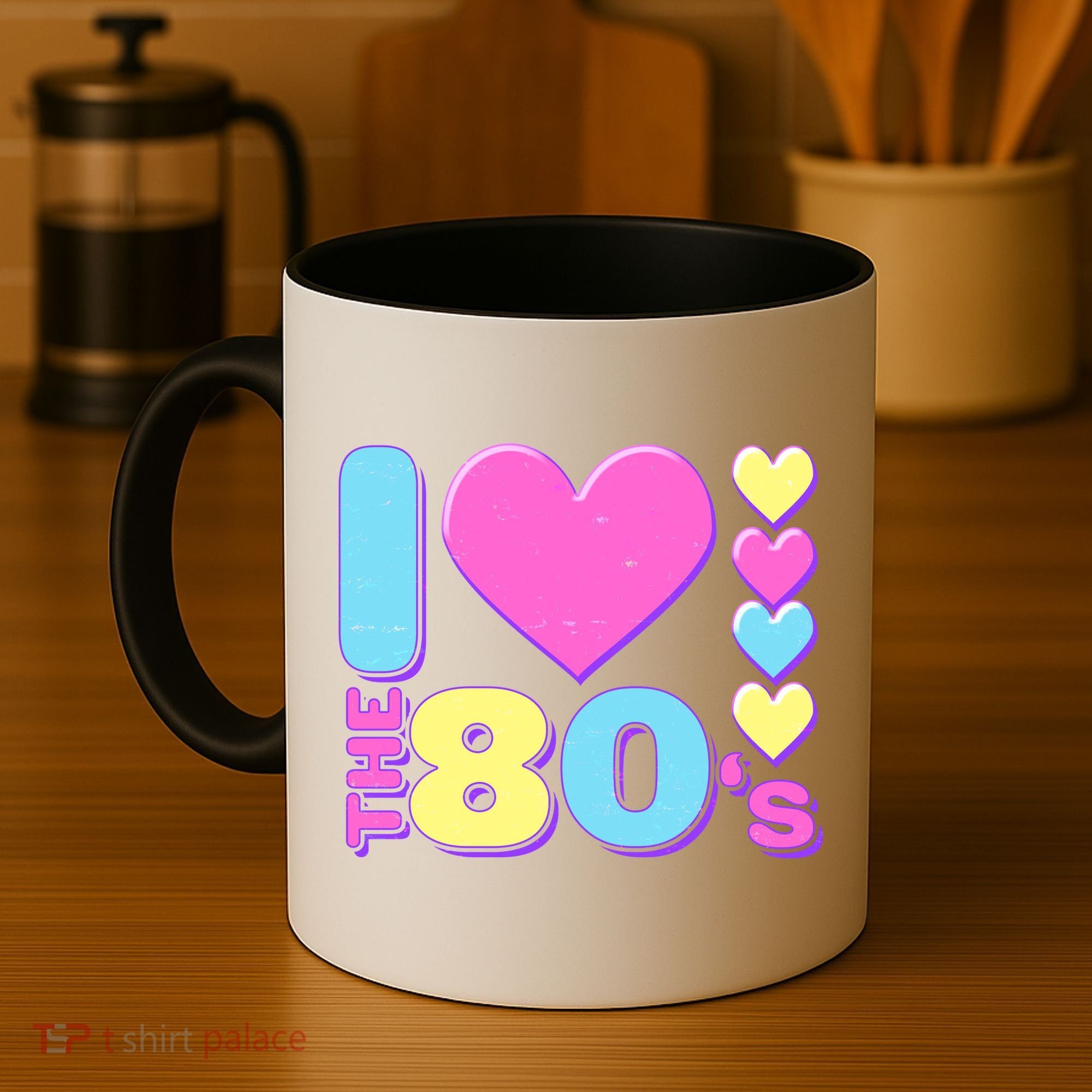 Cute I Heart Love The 80's Coffee Mug