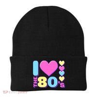 Cute I Heart Love The 80's Beanie thumb 0