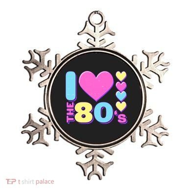 Cute I Heart Love The 80's Ornament