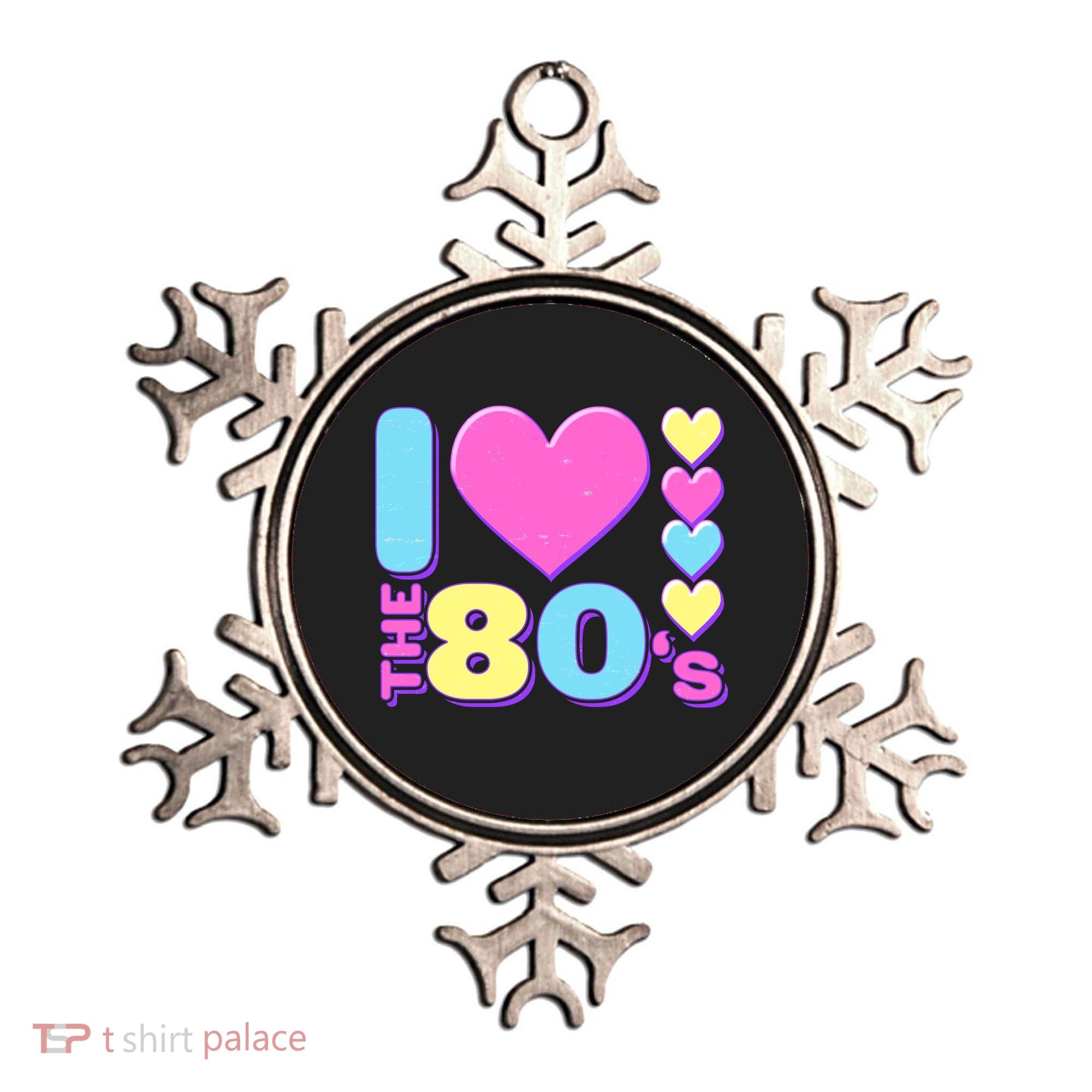Cute I Heart Love The 80's Ornament