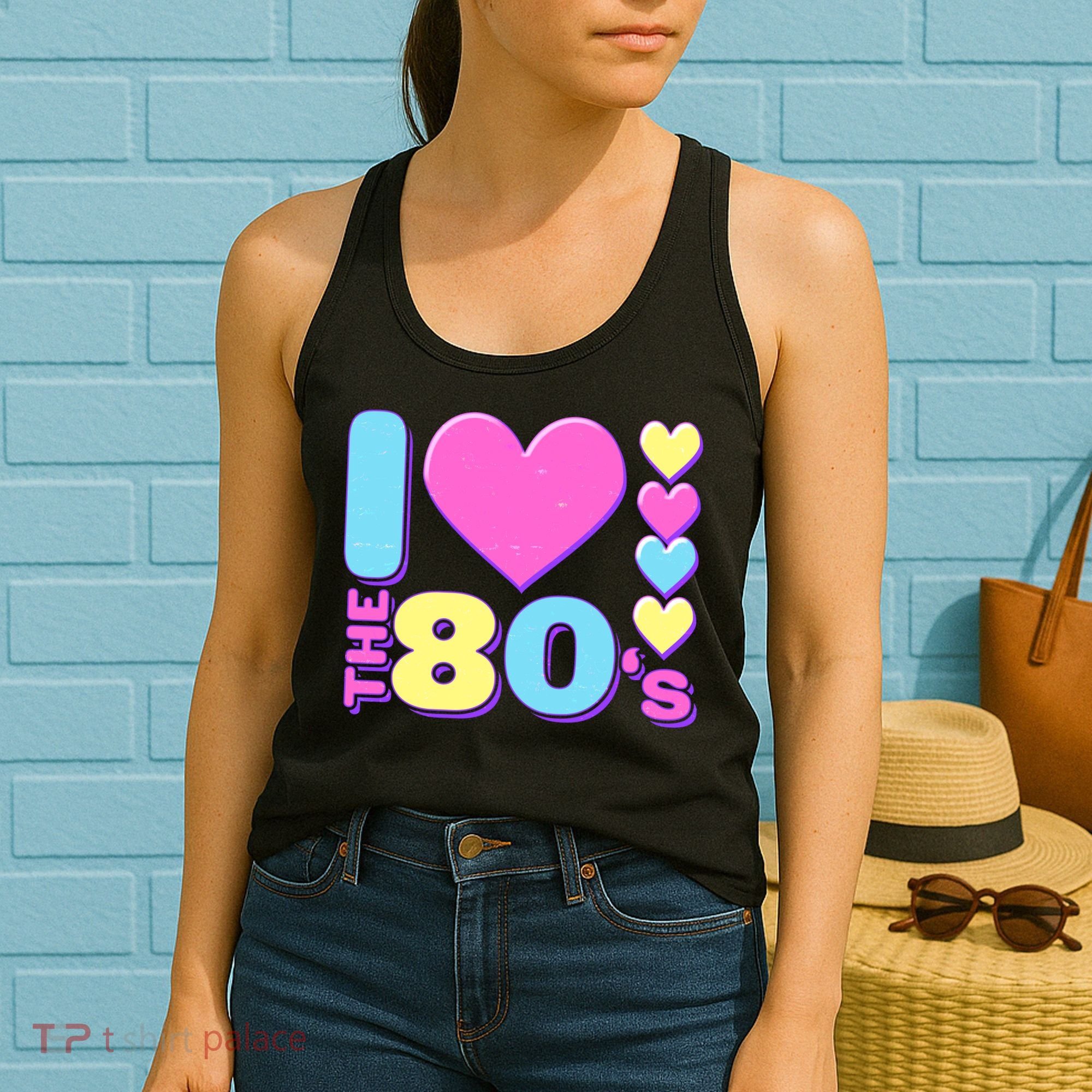 Cute I Heart Love The 80's Women's Tank Top