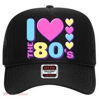Cute I Heart Love The 80's Hat thumb 0