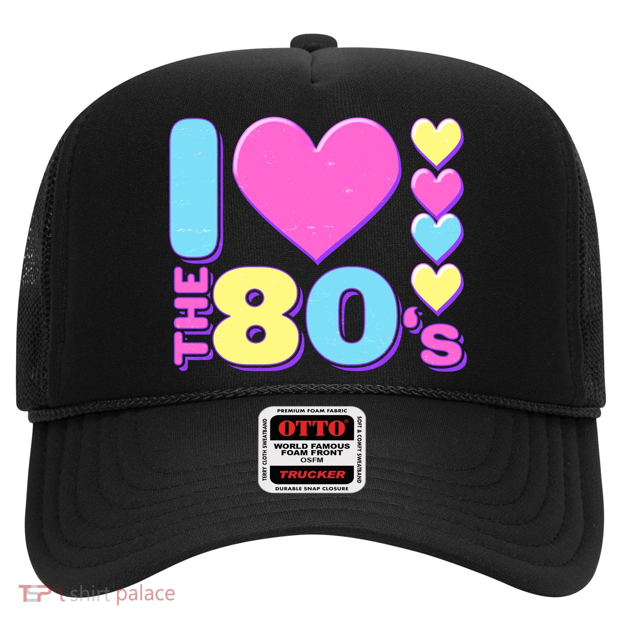 Cute I Heart Love The 80's Hat