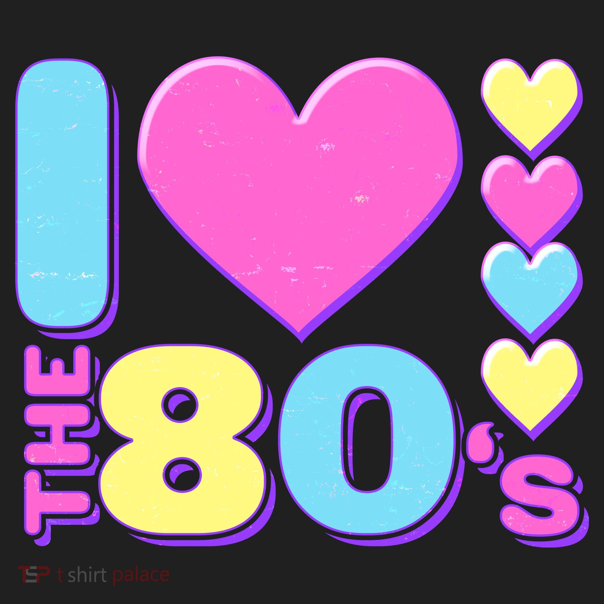 Cute I Heart Love The 80's Hat