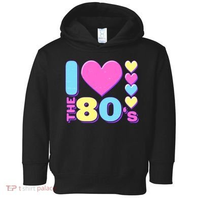 Cute I Heart Love The 80's Toddler Hoodie