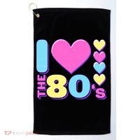 Cute I Heart Love The 80's Golf Towel thumb 0