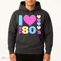 Cute I Heart Love The 80's Hoodie thumb 2