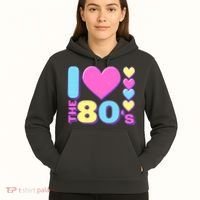 Cute I Heart Love The 80's Hoodie thumb 5