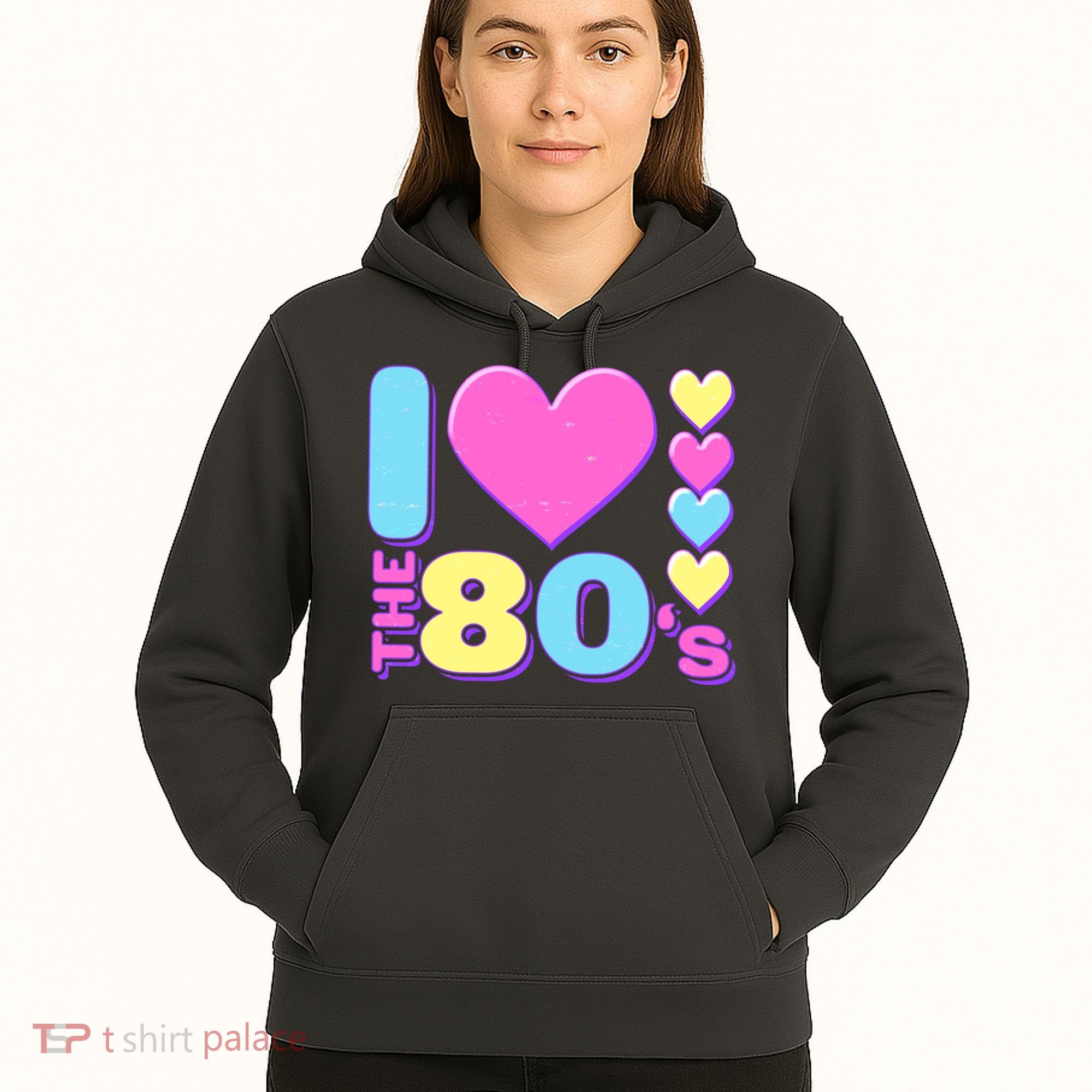 Cute I Heart Love The 80's Hoodie