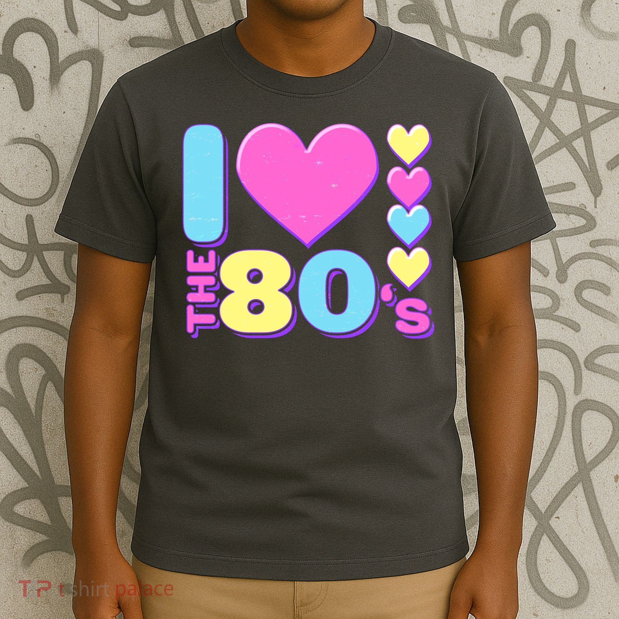 Cute I Heart Love The 80's T-Shirt