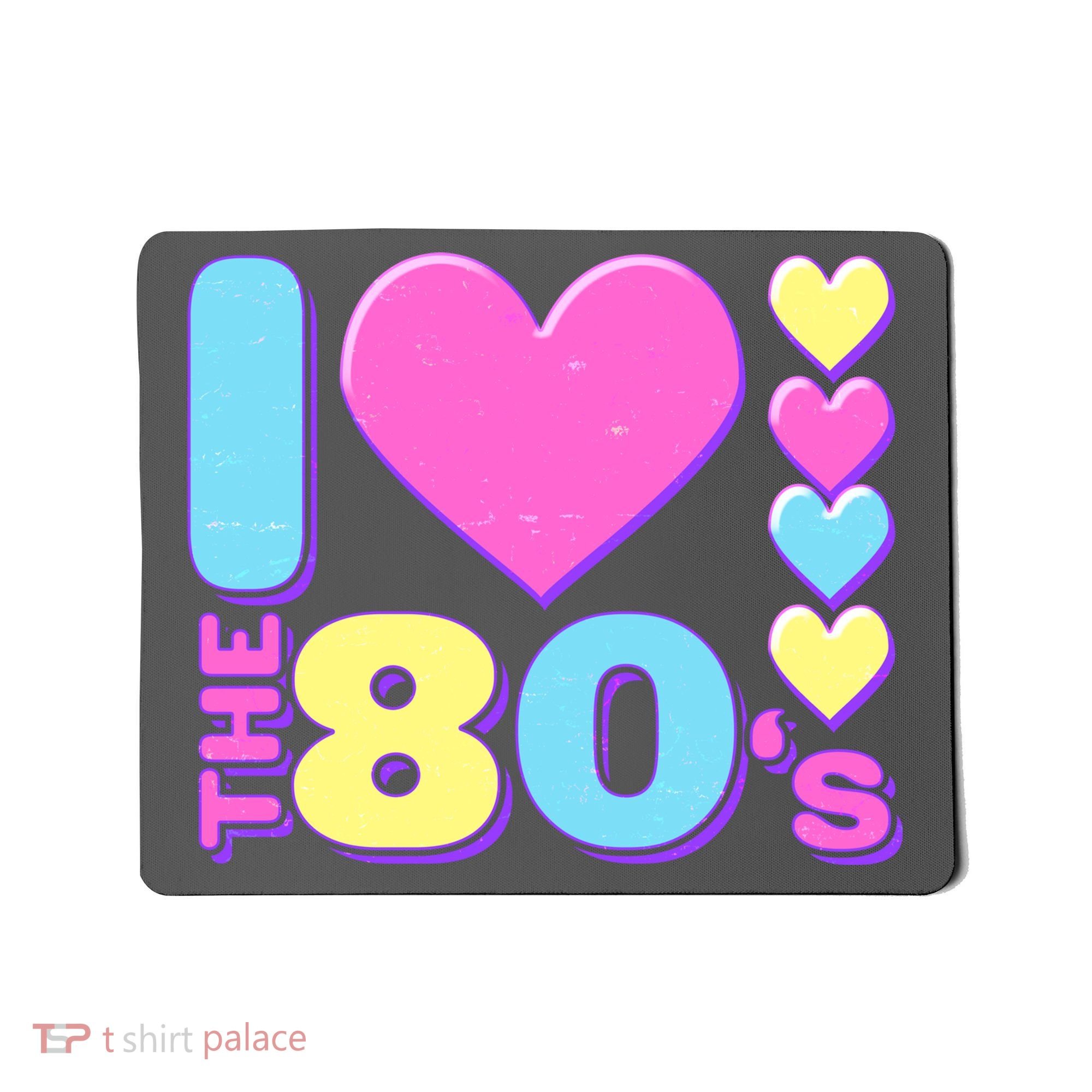Cute I Heart Love The 80's Mousepad