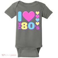 Cute I Heart Love The 80's Baby Bodysuit thumb 0