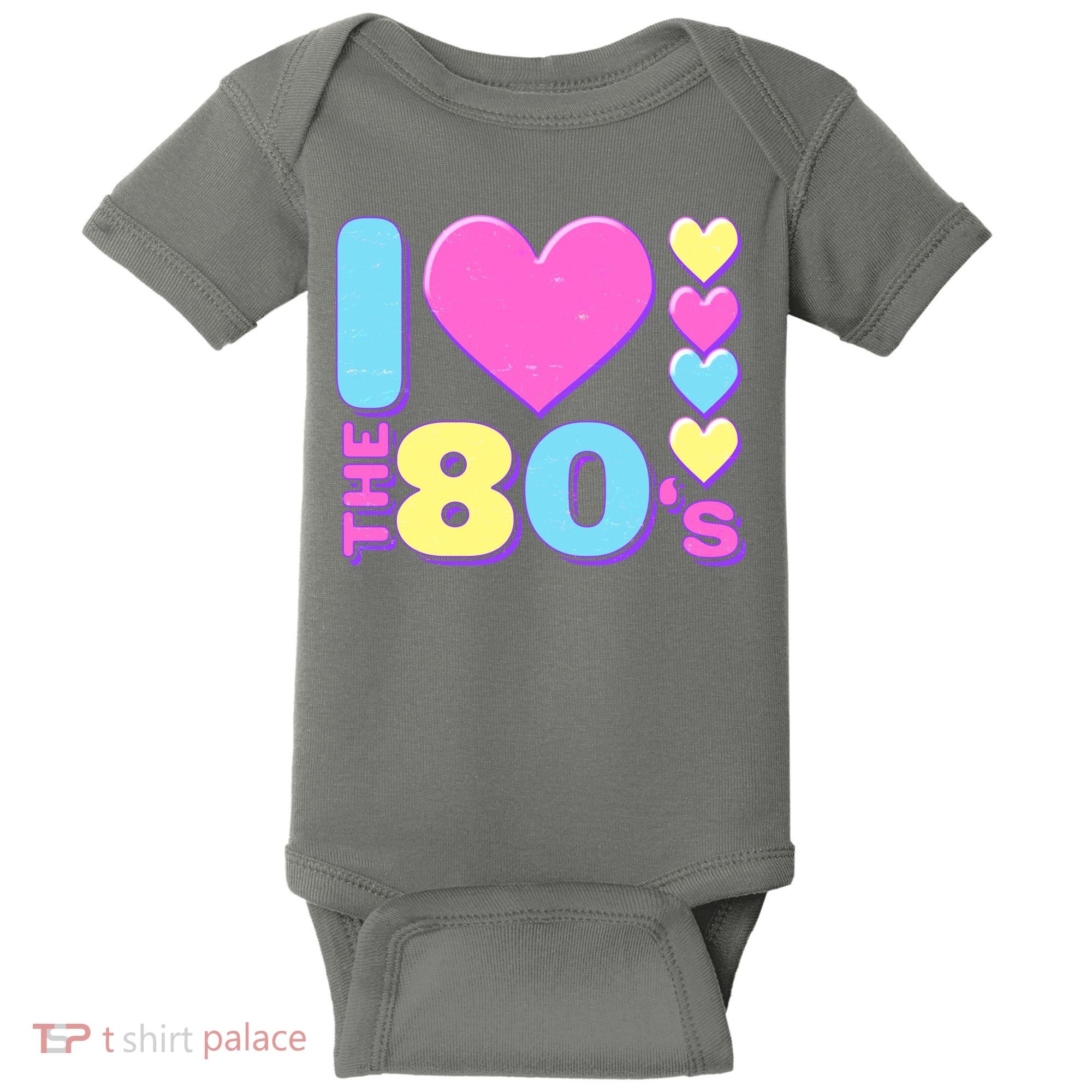 Cute I Heart Love The 80's Baby Bodysuit