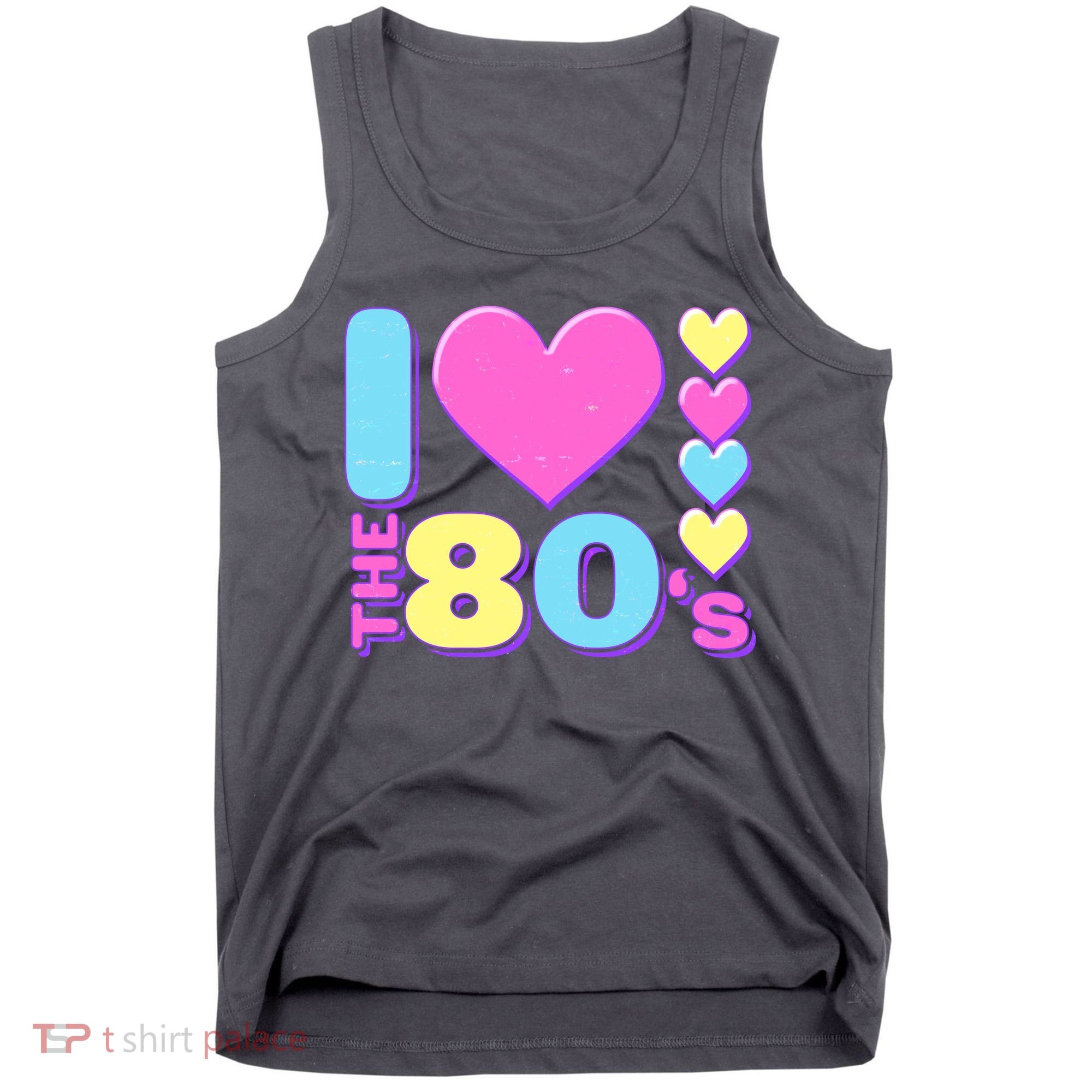 Cute I Heart Love The 80's Tank Top