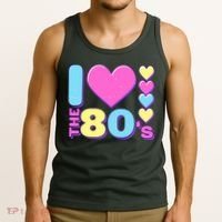 Cute I Heart Love The 80's Tank Top thumb 3