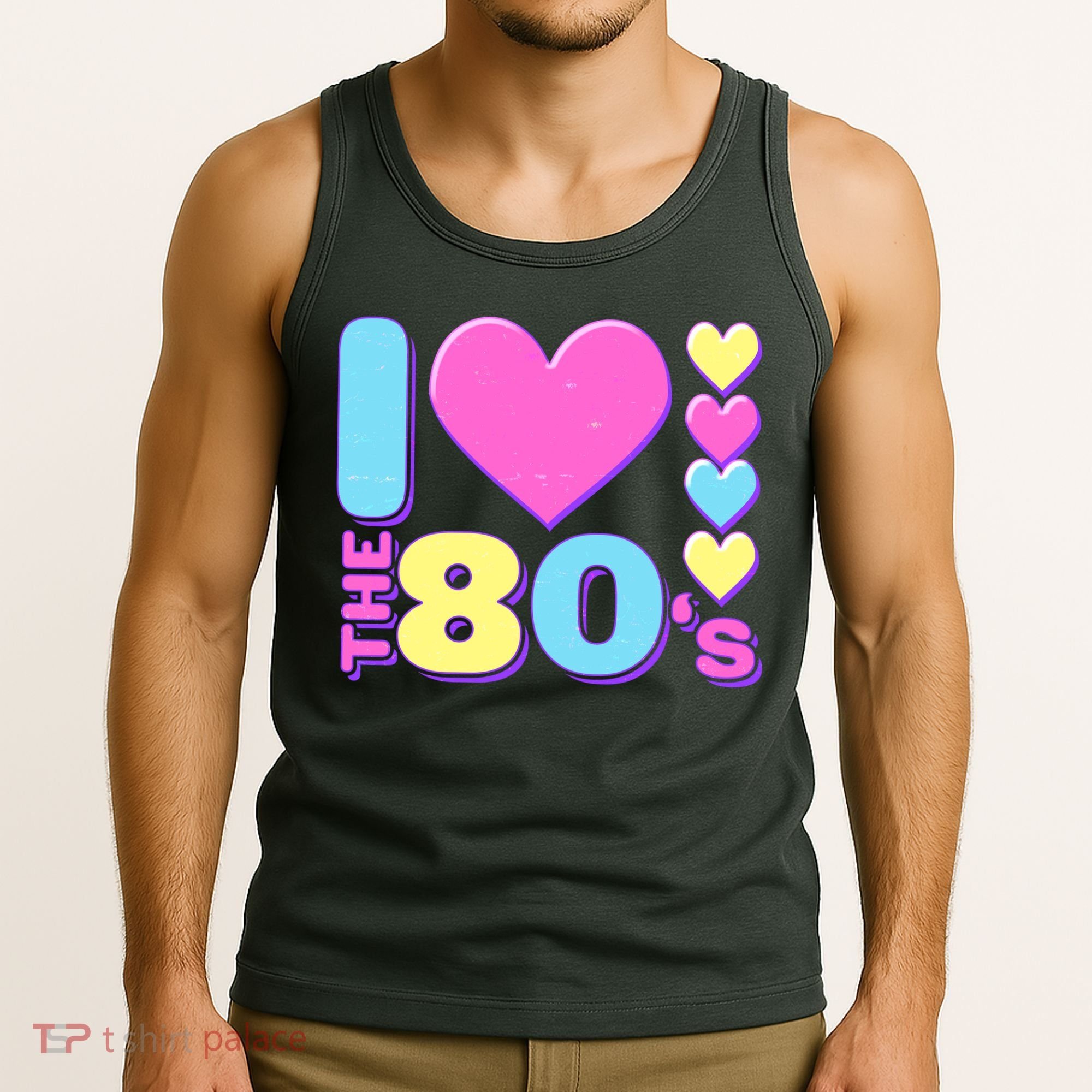Cute I Heart Love The 80's Tank Top