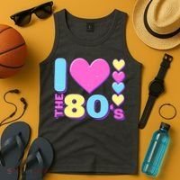 Cute I Heart Love The 80's Tank Top thumb 4