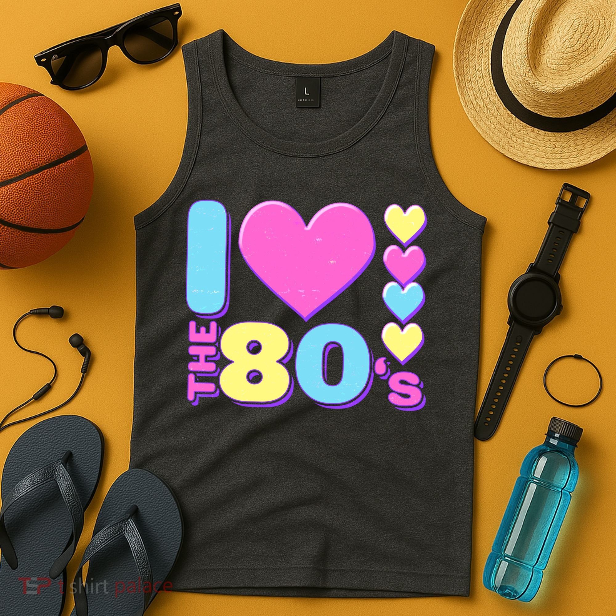 Cute I Heart Love The 80's Tank Top