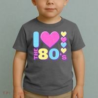 Cute I Heart Love The 80's Toddler T-Shirt thumb 2