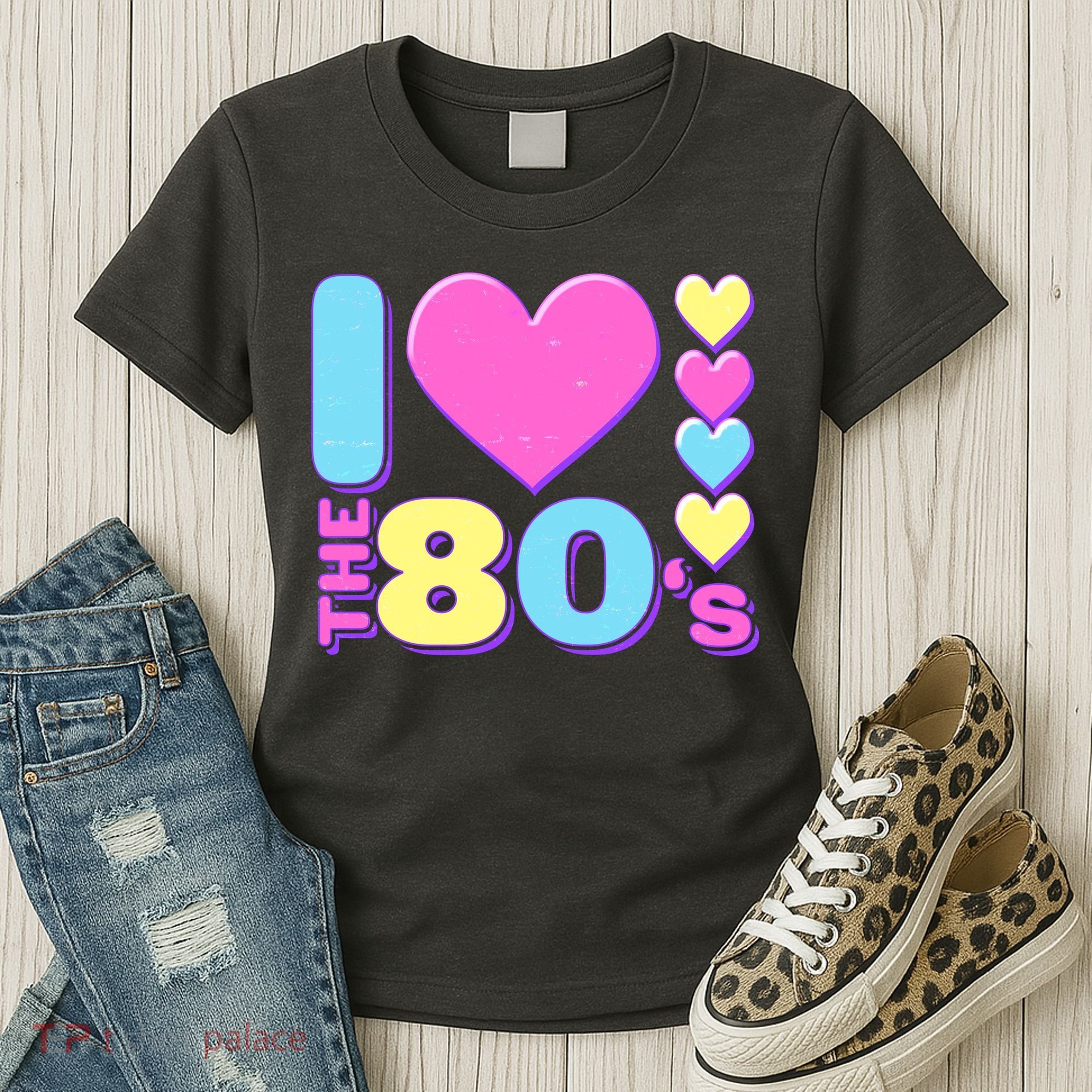 Cute I Heart Love The 80's Women's T-Shirt