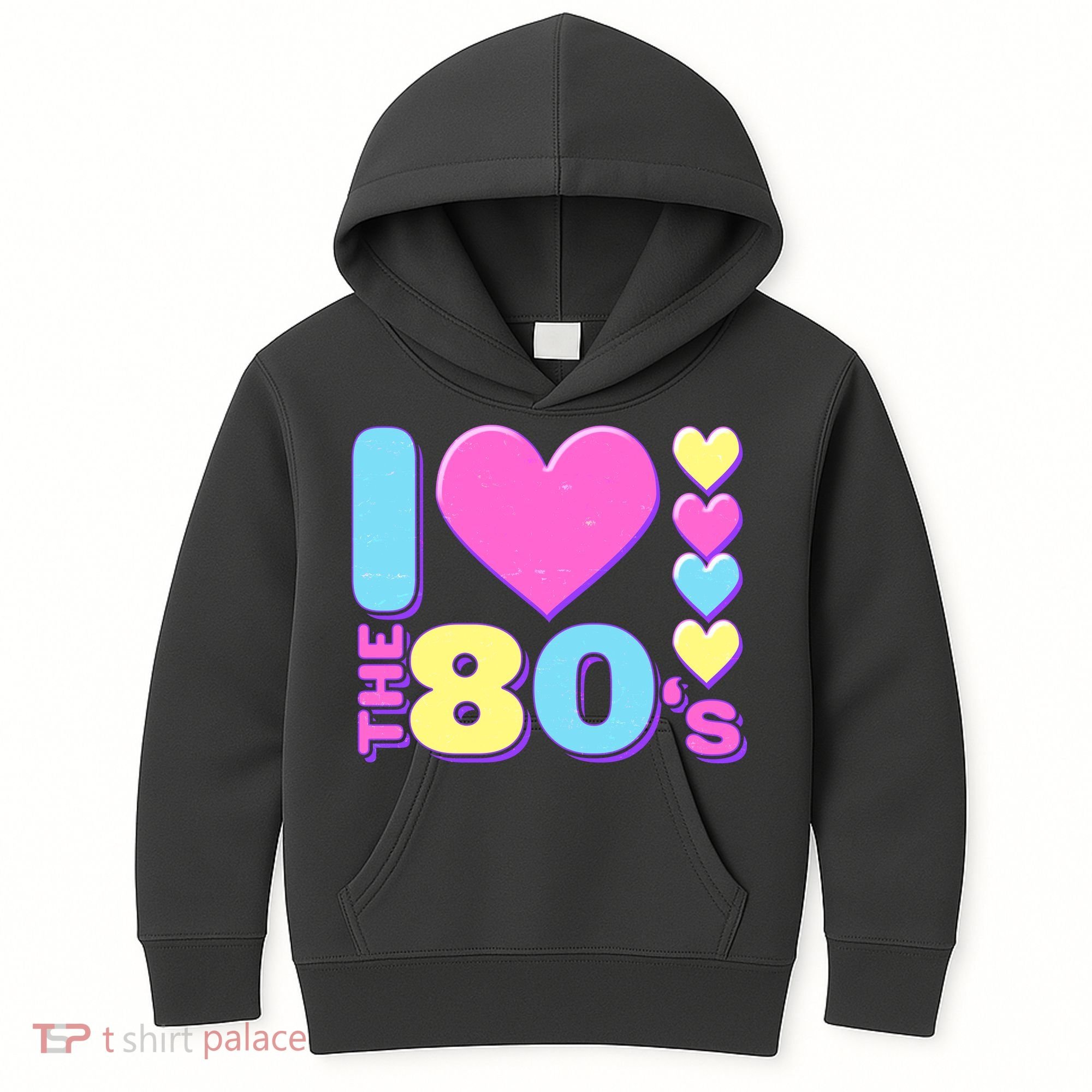 Cute I Heart Love The 80's Kids Hoodie