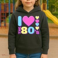 Cute I Heart Love The 80's Kids Hoodie thumb 3