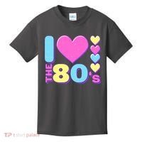 Cute I Heart Love The 80's Kids T-Shirt thumb 0