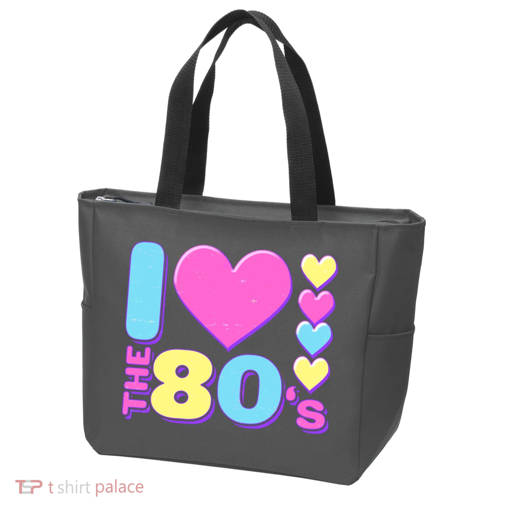 Cute I Heart Love The 80's Tote Bag