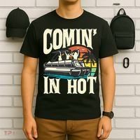 Comin In Hot Funny Pontoon Boat Pontooning Party Boat T-Shirt thumb 6