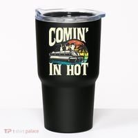 Comin In Hot Funny Pontoon Boat Pontooning Party Boat Tumbler thumb 0