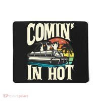 Comin In Hot Funny Pontoon Boat Pontooning Party Boat Mousepad thumb 0