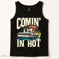 Comin In Hot Funny Pontoon Boat Pontooning Party Boat Tank Top thumb 2