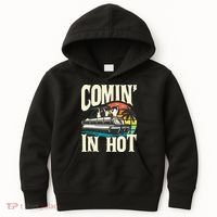 Comin In Hot Funny Pontoon Boat Pontooning Party Boat Kids Hoodie thumb 0