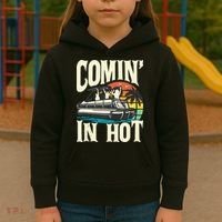 Comin In Hot Funny Pontoon Boat Pontooning Party Boat Kids Hoodie thumb 3