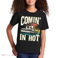 Comin In Hot Funny Pontoon Boat Pontooning Party Boat Kids T-Shirt thumb 2