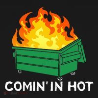 Comin In Hot Fire Funny Dumpster Fire Hoodie thumb 2