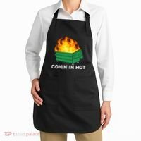 Comin In Hot Fire Funny Dumpster Fire Apron thumb 2