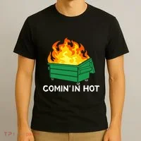 Comin In Hot Fire Funny Dumpster Fire T-Shirt thumb 3